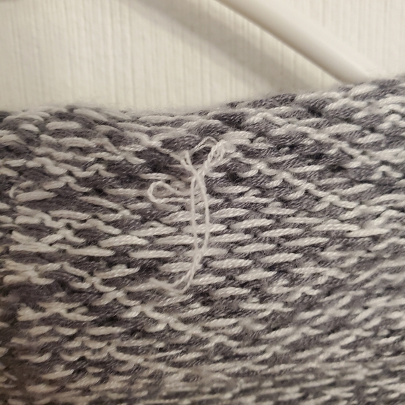 Absolutely Famous Cardigan Knitted Open Front Waterfall Pink Gray Crem Lace XL - Picture 8 of 13